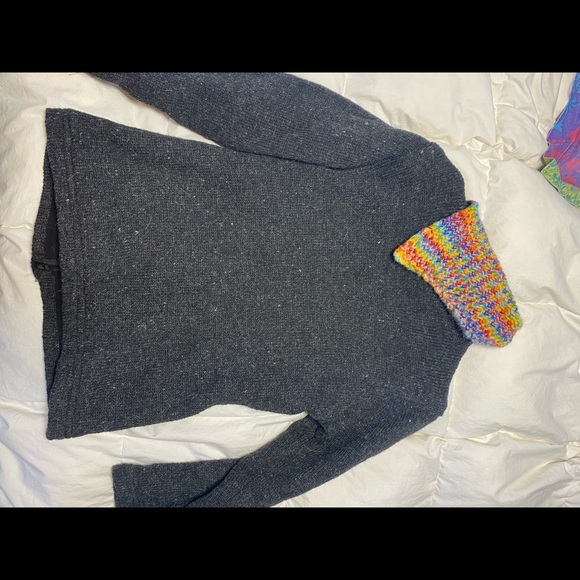 Kyber Wool Zip-up Coat A Symetrical ....Grey Multi coloured - Picture 2 of 8